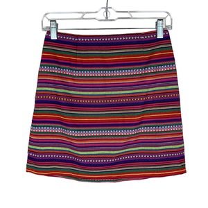 Shrinking Violet Skirt Mini A-line Boho Stripe Women’s S